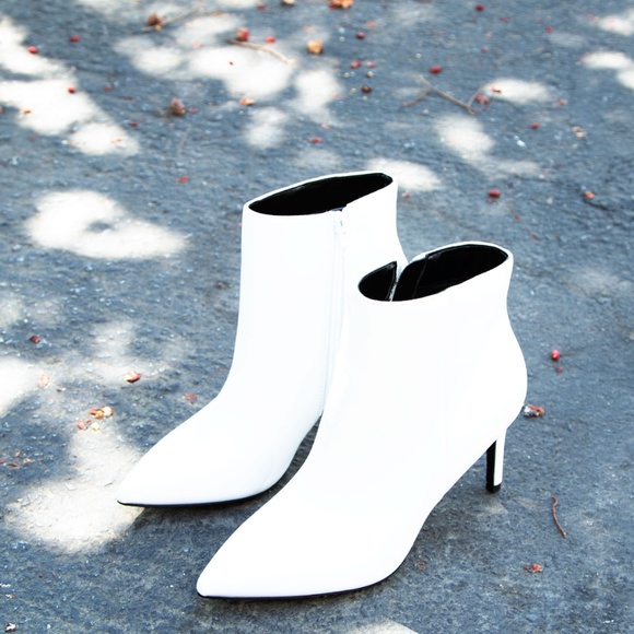 SZ 9 Pointed Toe Ankle Booties Boots Stiletto Heel - Picture 2 of 5